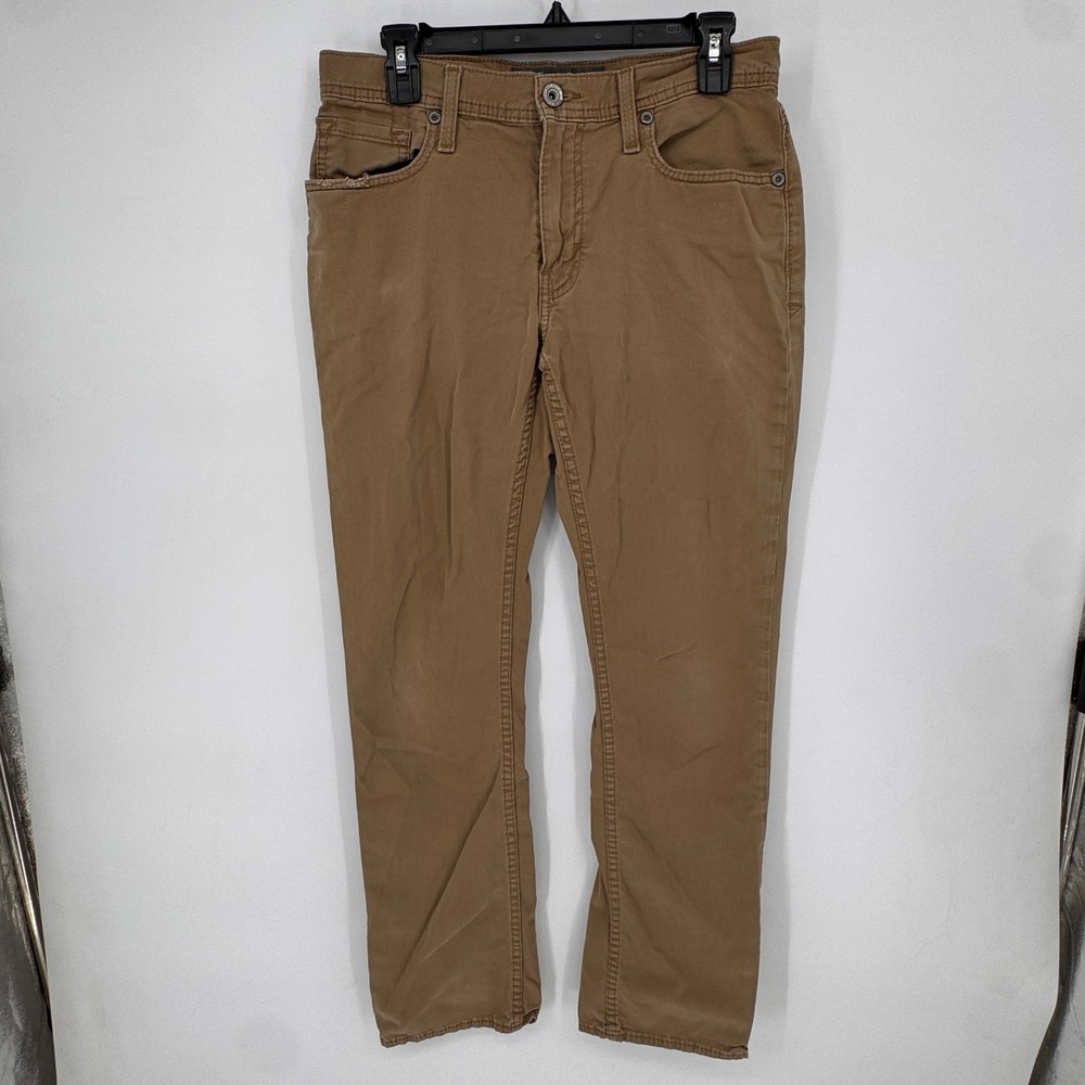 BKE Jake Straight Leg Pants Mens 31R Tan Good Stretch Cotton Twill Everyday